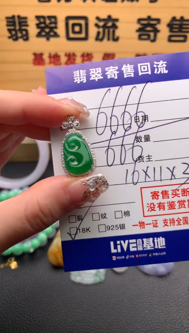 【闪购商品】翡翠颈饰18K金镶嵌21012828