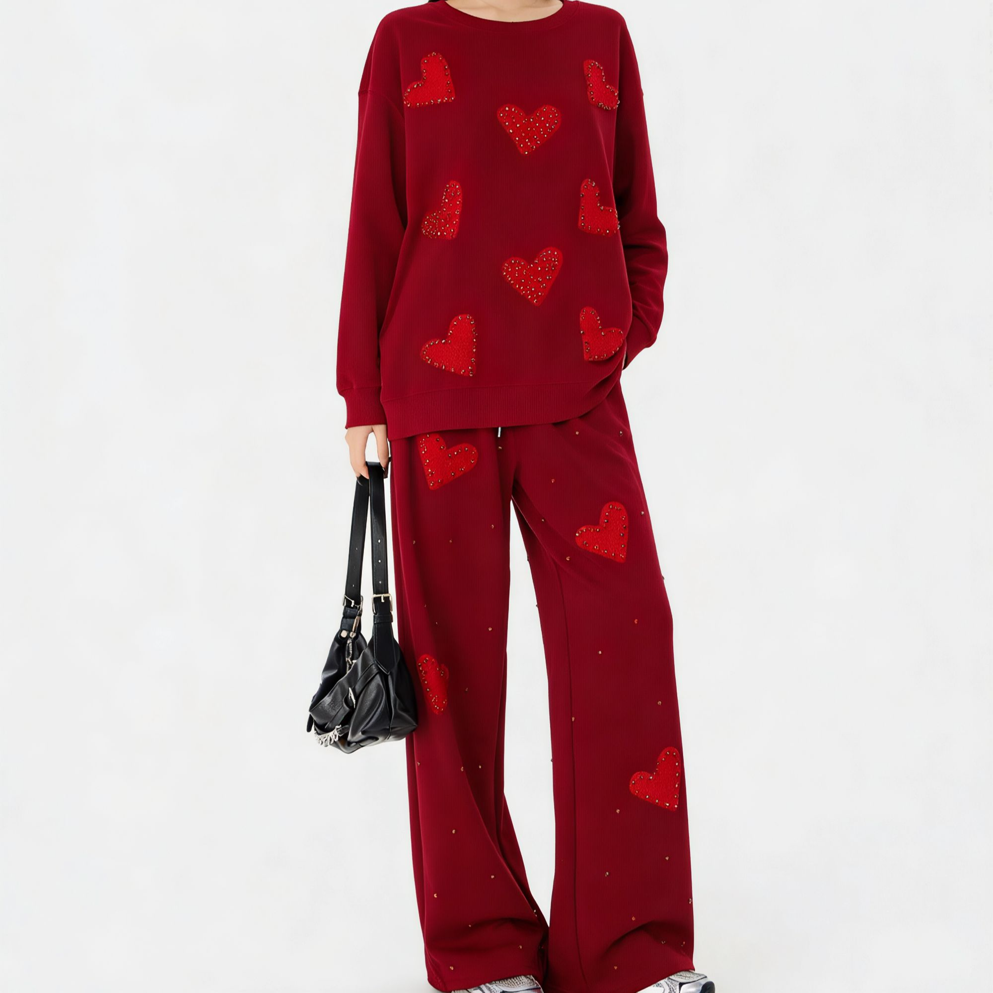 【编01-102】（裤长106）2026新款深圳原创重工宽松欧货潮牌套装