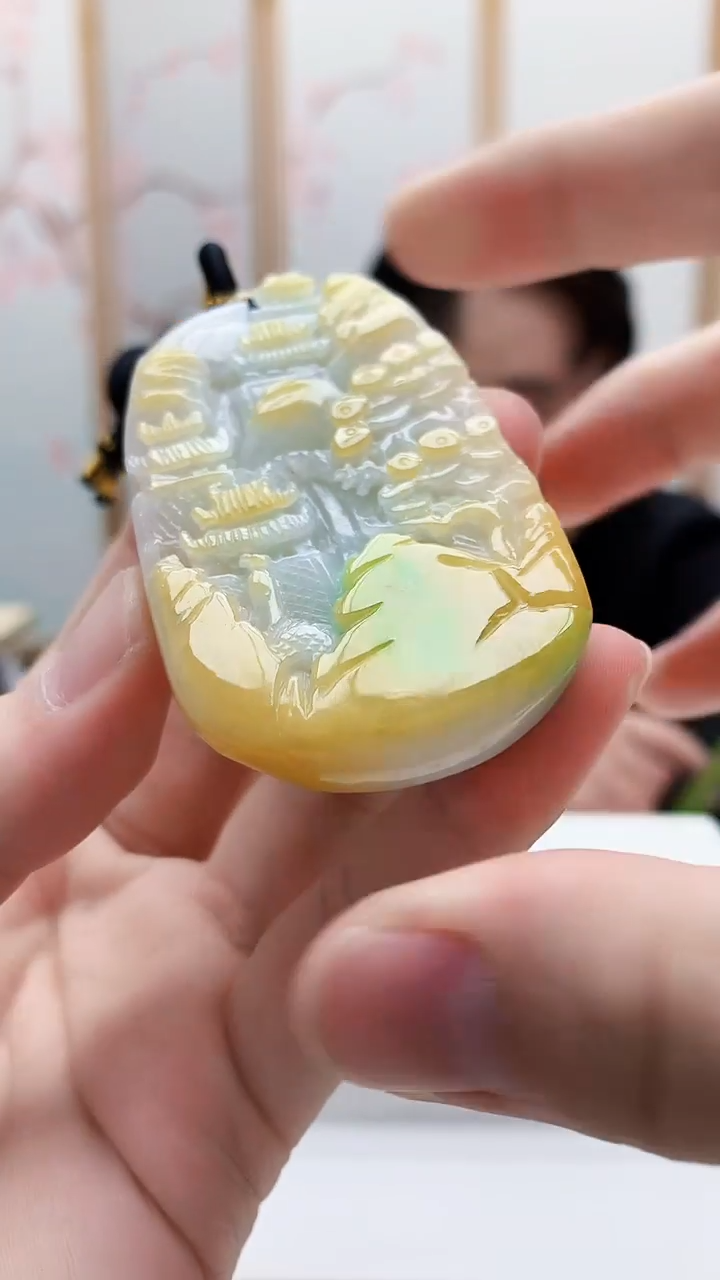 未镶嵌定制翡翠5060bb-毛货挂件123