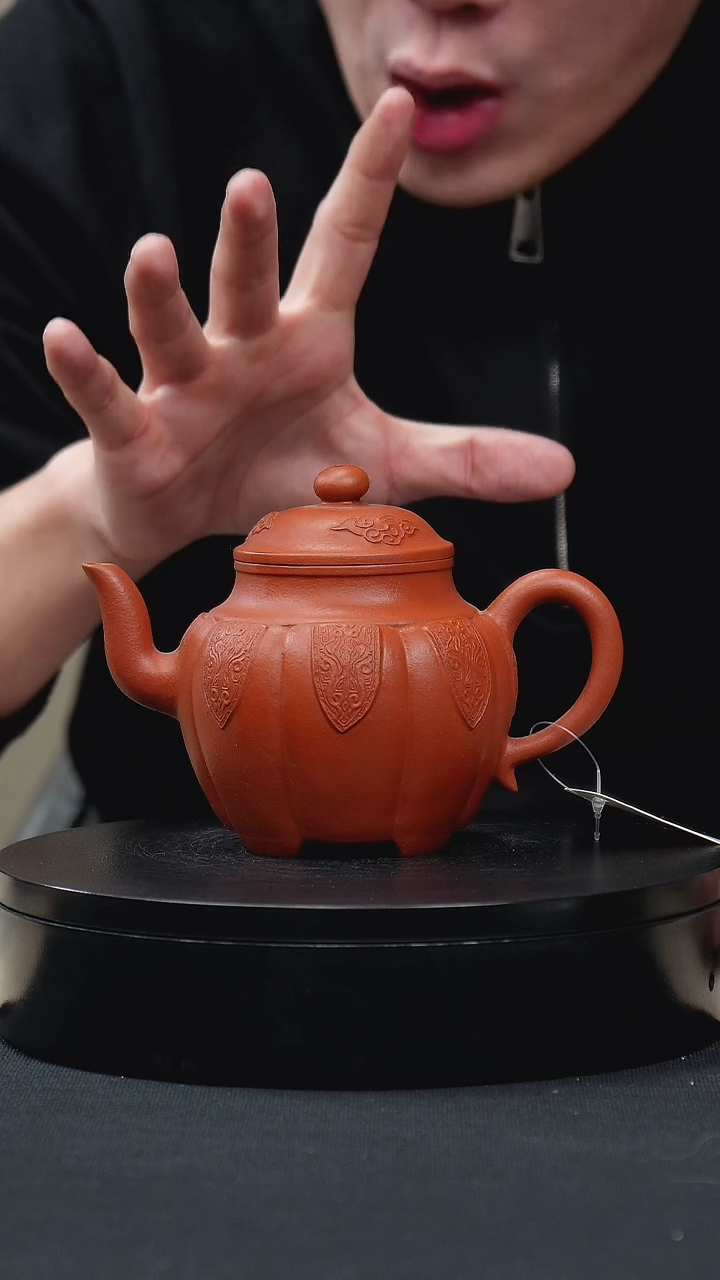 【闪购商品】紫砂茶壶074堆绘手工紫砂壶