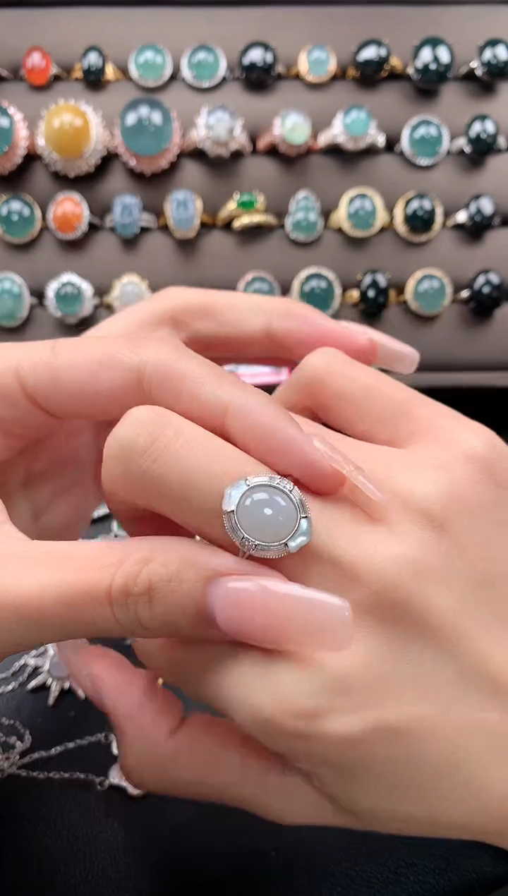 【闪购商品】翡翠戒指银S925镶嵌3123123121