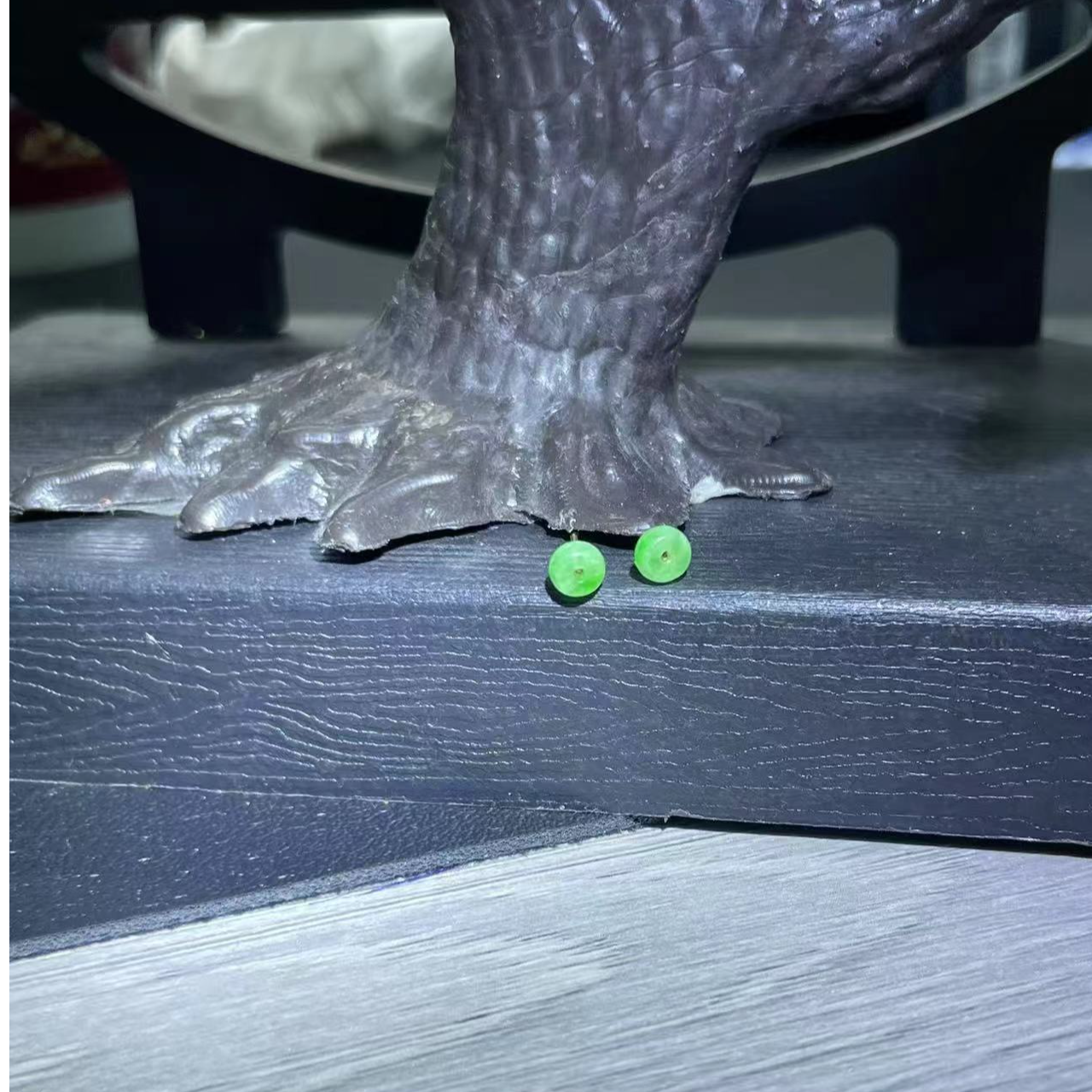 14K金百搭简约耳钉光面工艺防过敏4MM镀金耳钉介意慎拍