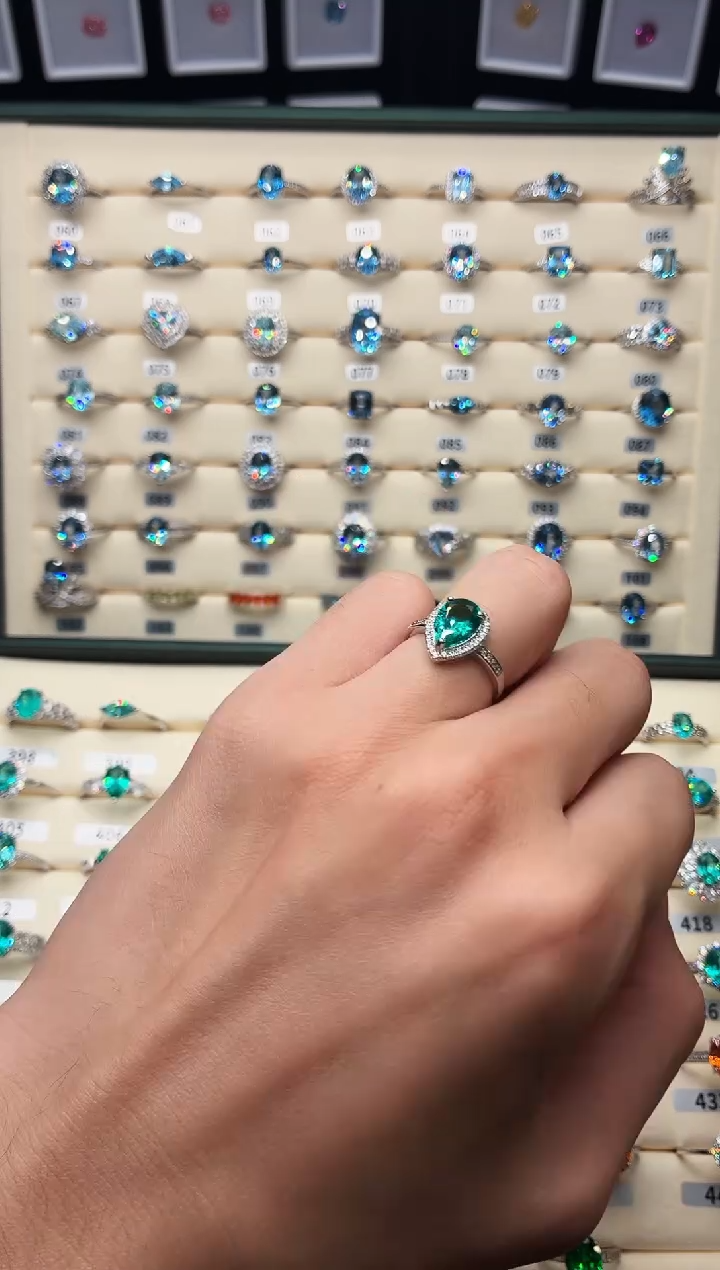 银S925镶嵌戒指碧玺1888