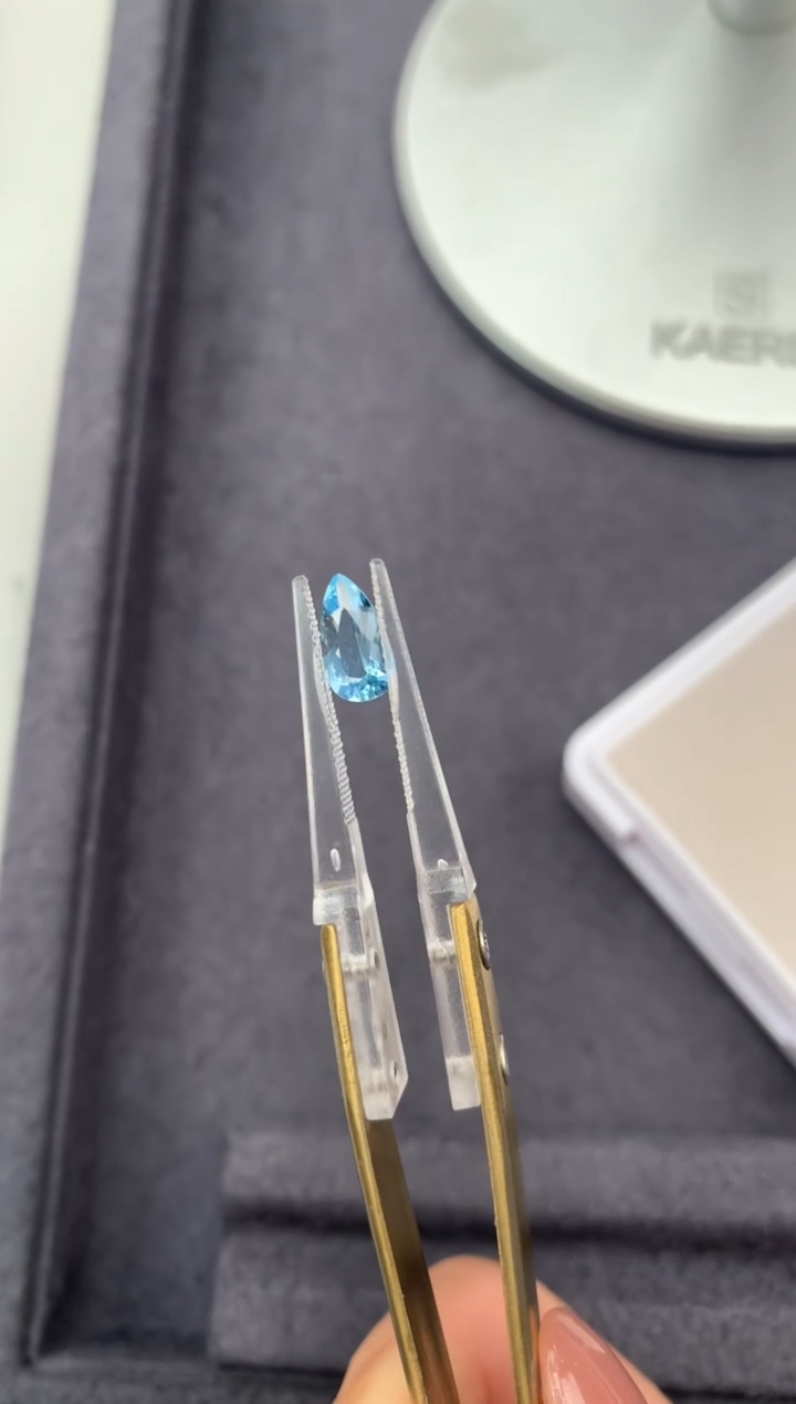 裸石海蓝宝石0.74ct 海蓝宝  FH  定制