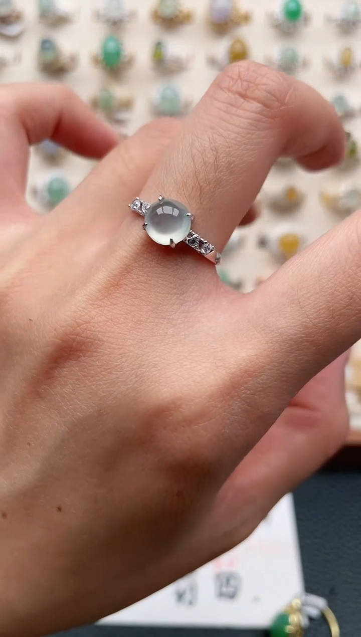 【闪购商品】翡翠戒指银S925镶嵌1111