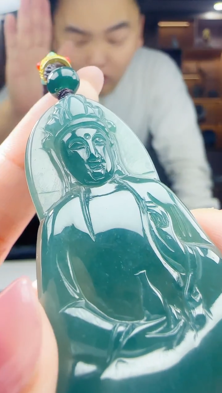 颈饰未镶嵌翡翠多样性发其一  小素衣观音