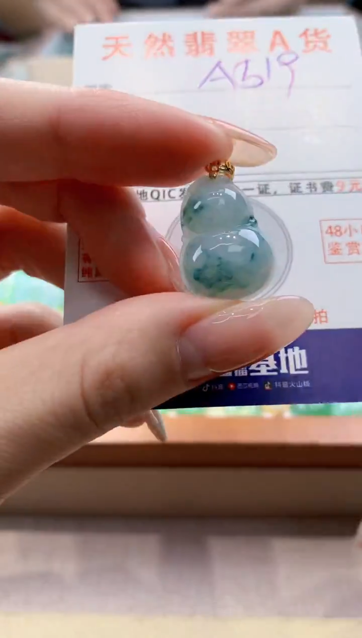 颈饰未镶嵌翡翠天然翡翠挂件 