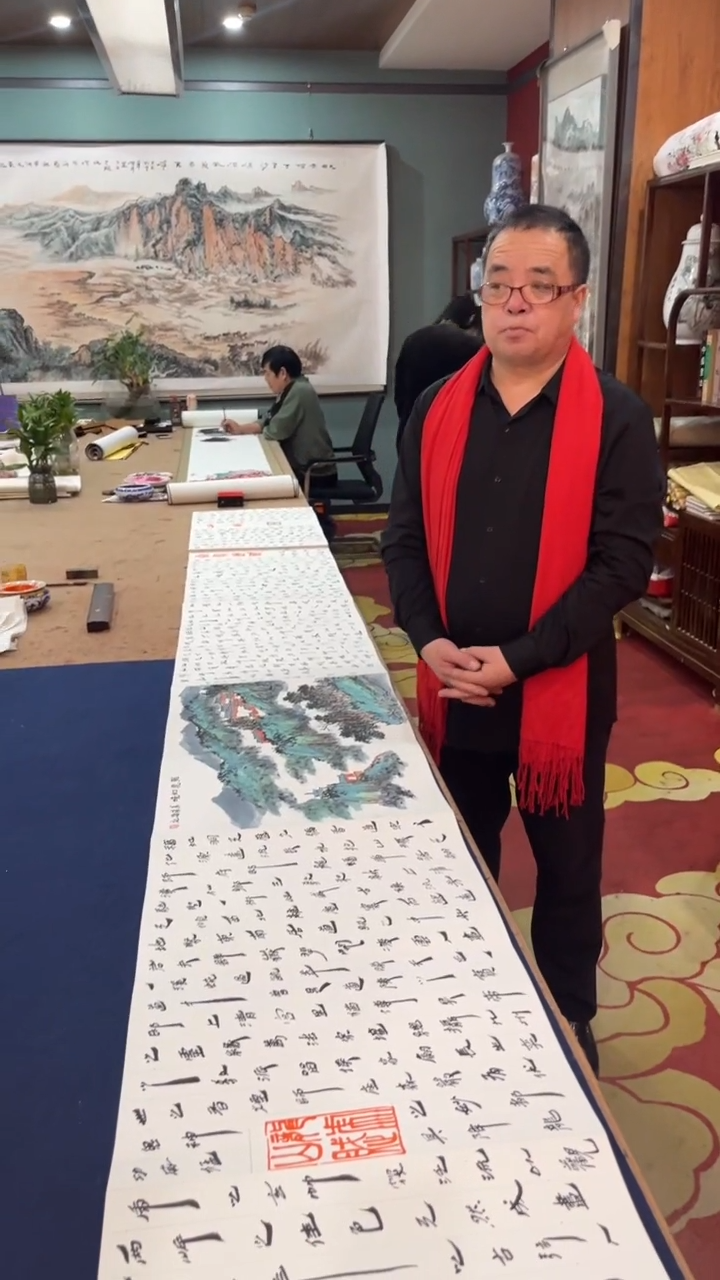 【闪购商品】书法王义清王景龙合作红木册页