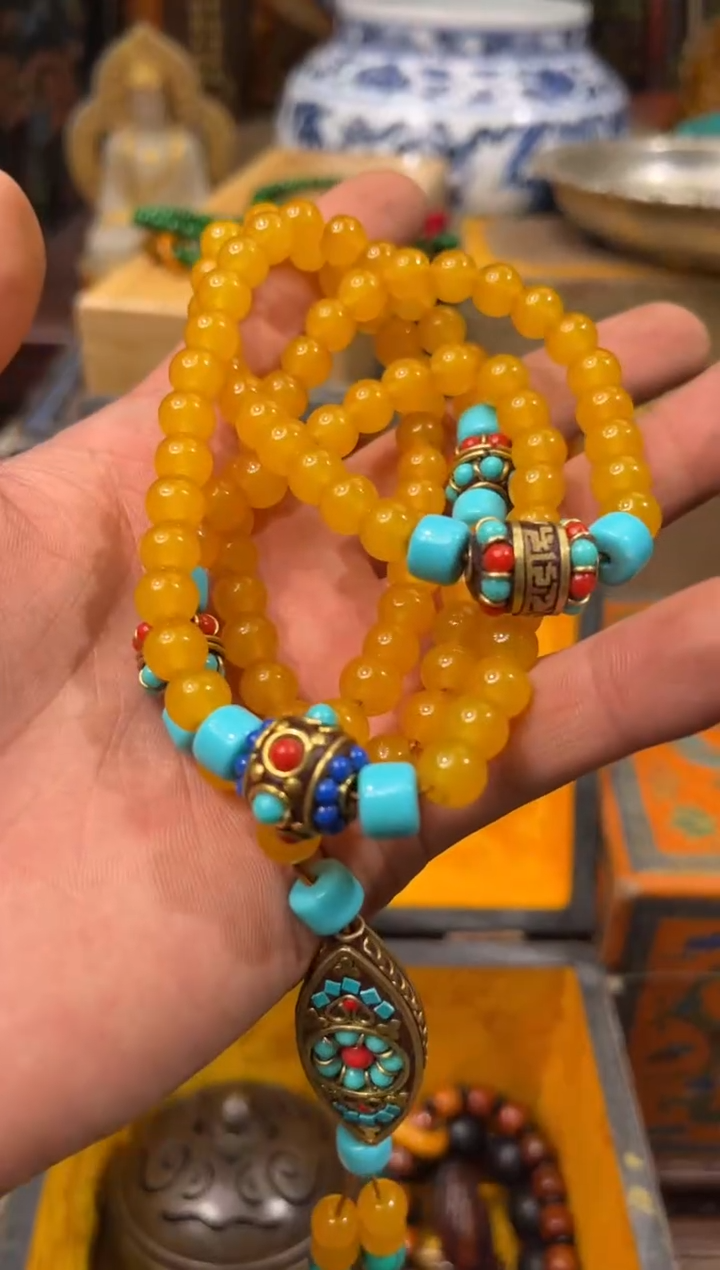 【闪购商品】石英质玉（黄龙玉）颈饰合金71羊羊羊羊羊羊羊羊