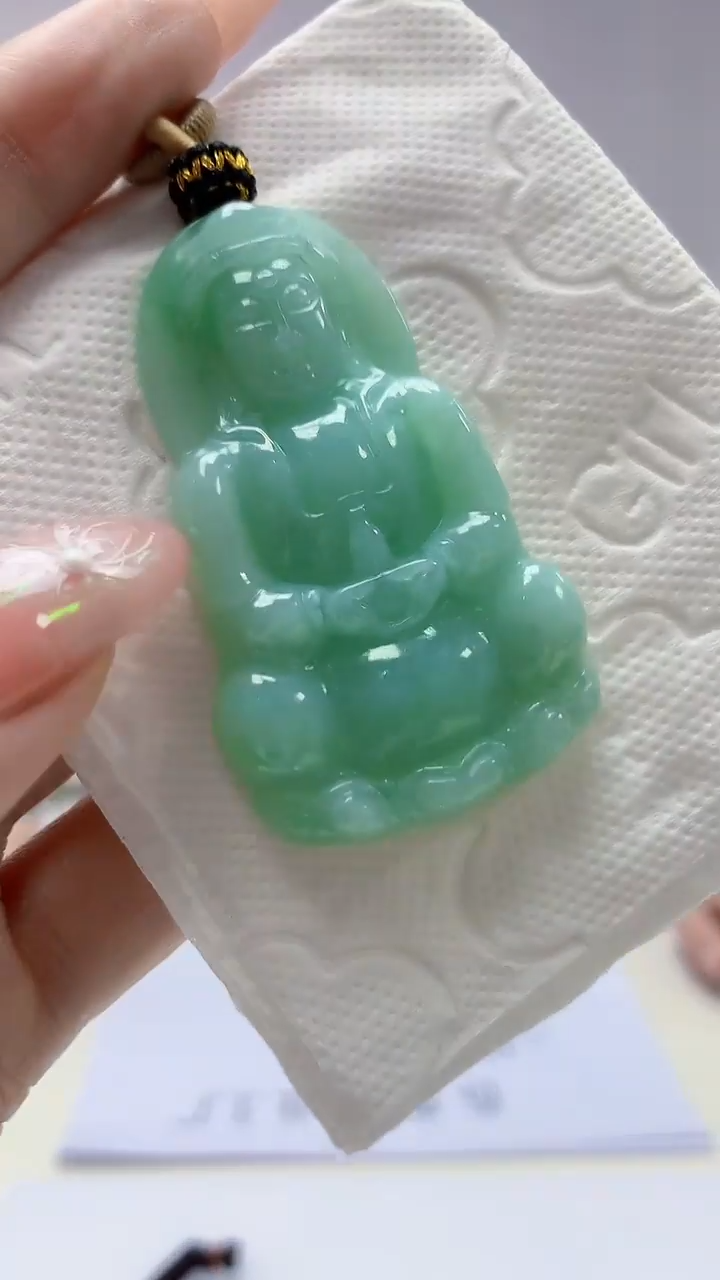 【闪购商品】定制翡翠未镶嵌5152DD-毛货挂件59