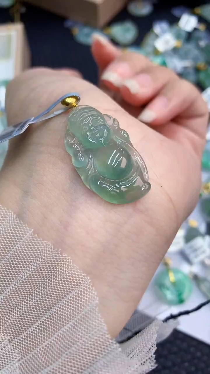 【闪购商品】翡翠颈饰18K金镶嵌000000008