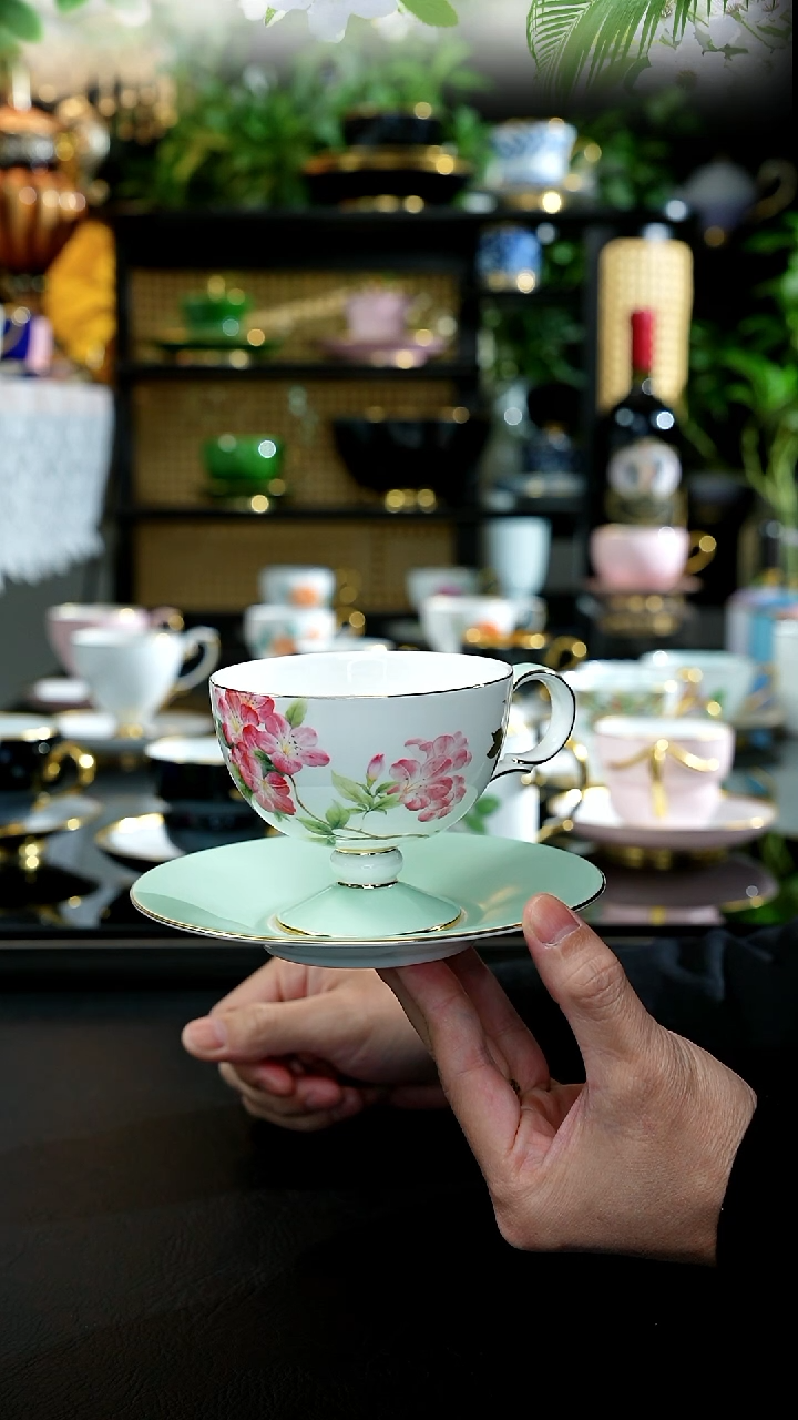 海棠花咖啡杯，，，，，，，，，