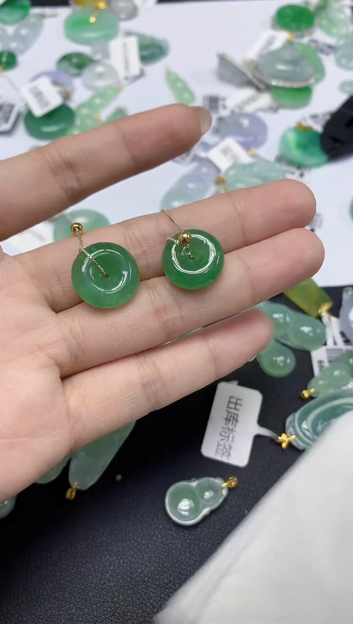 颈饰未镶嵌翡翠天然缅甸翡翠A货百元以上9元证书费自理