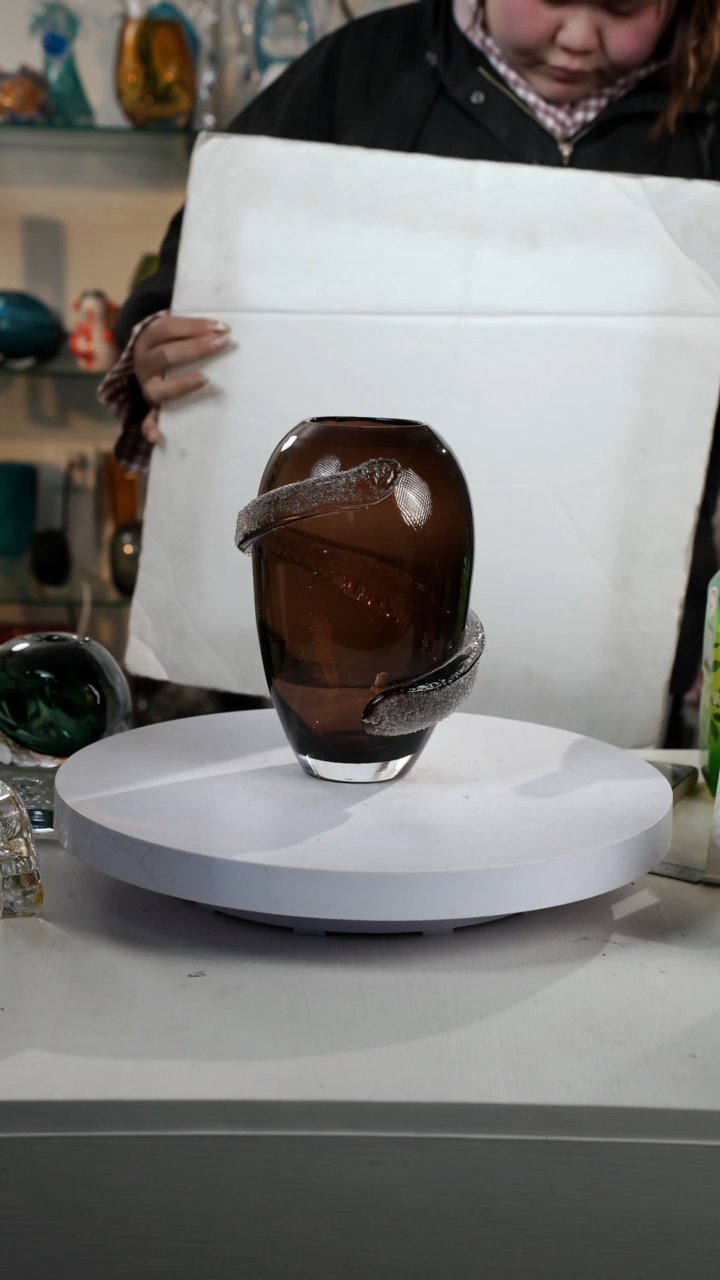 【闪购商品】琉璃【弘扬】高轻奢琉璃花器磕伤高21