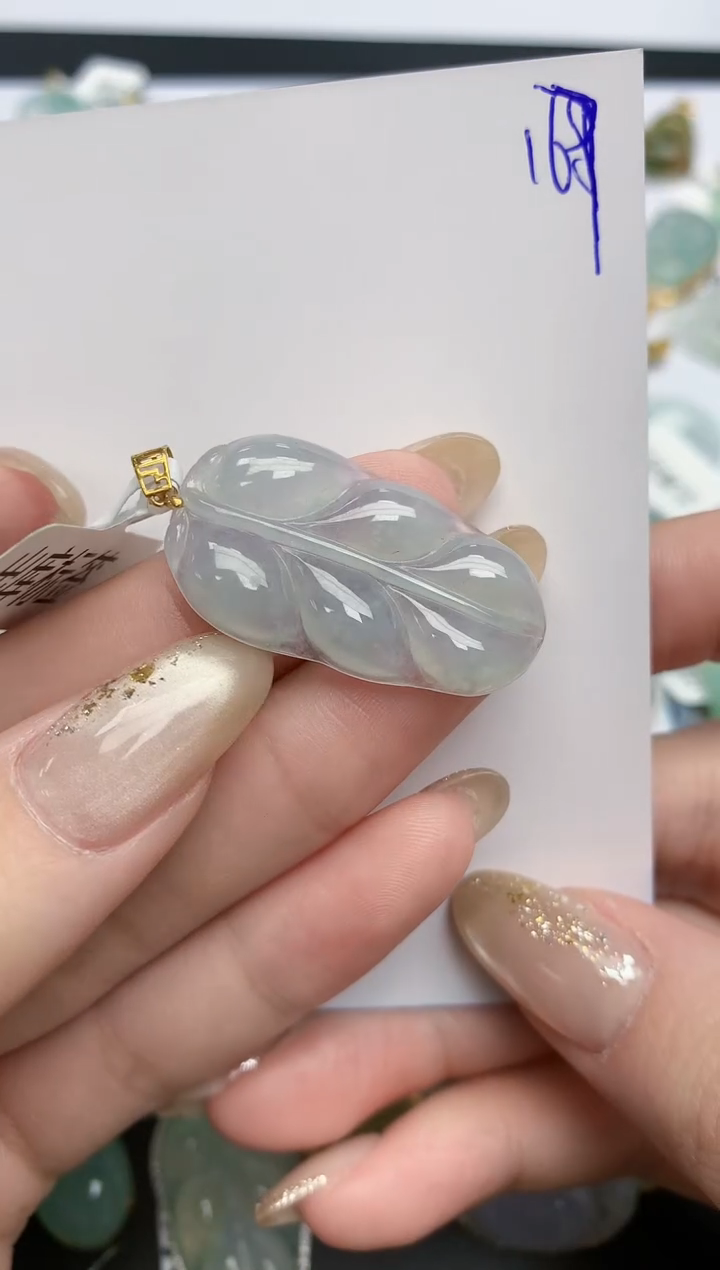 【闪购商品】翡翠颈饰18K金镶嵌 天然缅甸翡翠A货