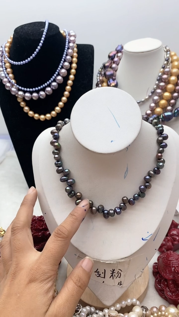 【闪购商品】淡水珍珠颈饰钛钢87
