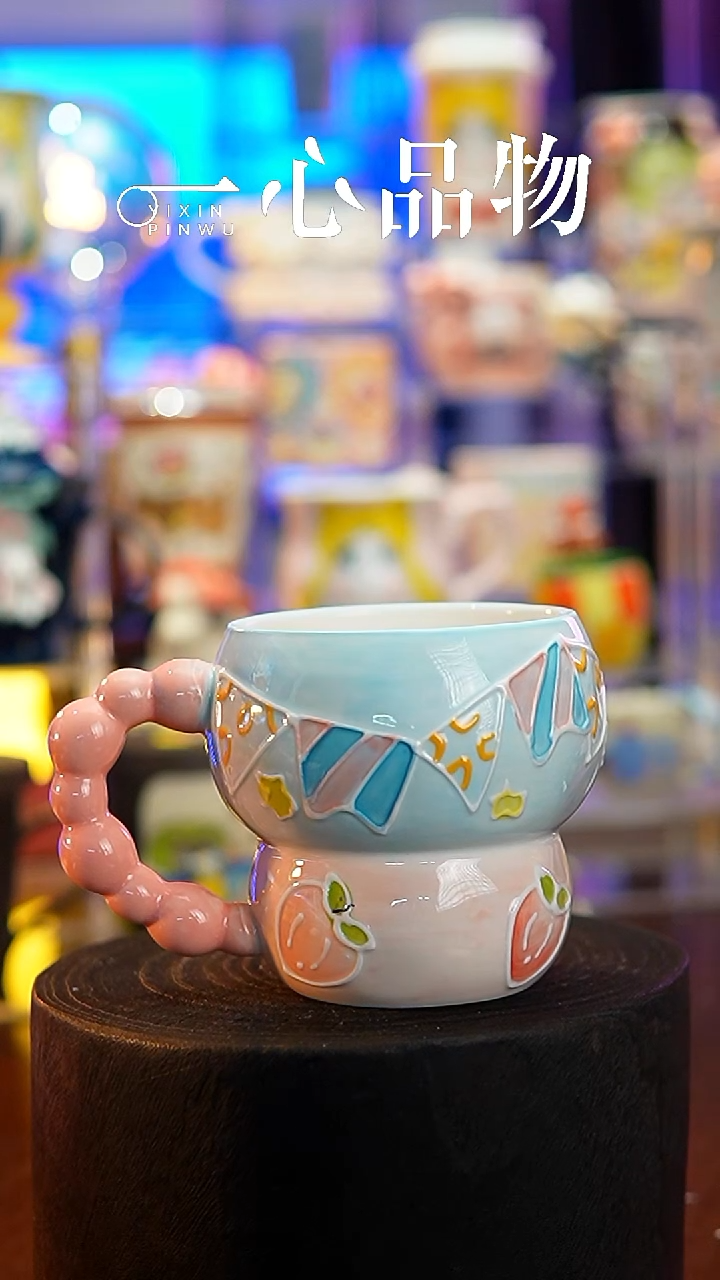 杯子瓷A077景德镇手工手绘杯子摆件