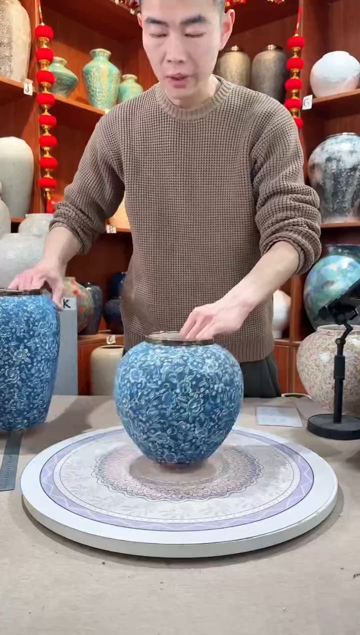 【闪购商品】瓶陶瓷花瓶 无花 芙蓉青花小号