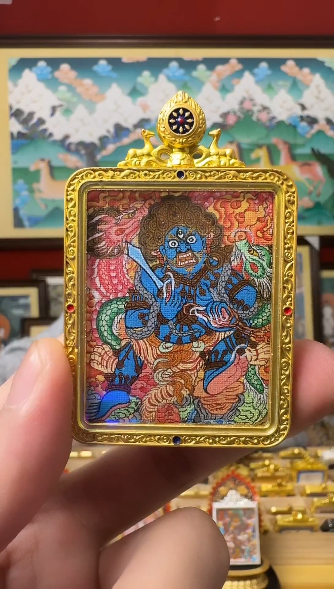 吊坠不动老师-热贡纯手绘-刀刀