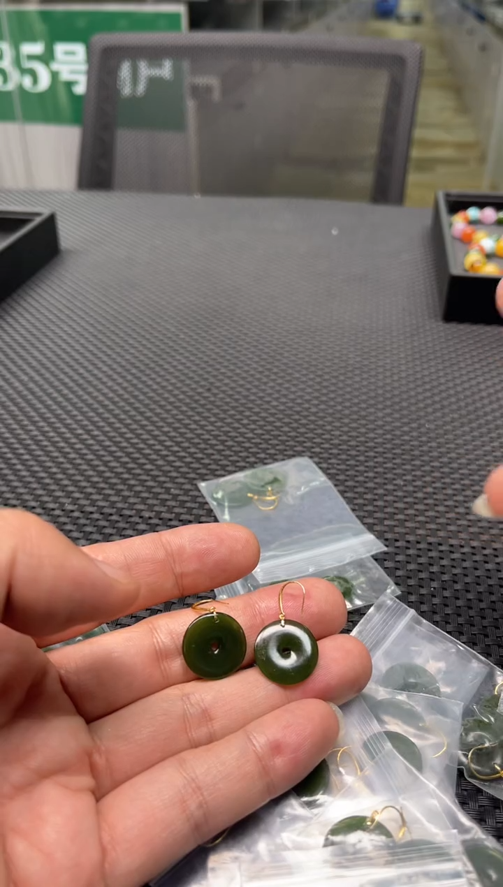 【闪购商品】和田玉耳坠18K金镶嵌多样性发1件