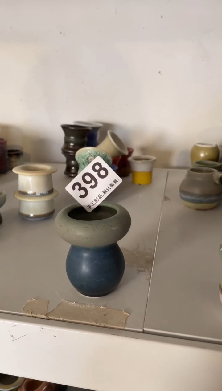 【闪购商品】摆件398景德镇手工花盆 默认微瑕