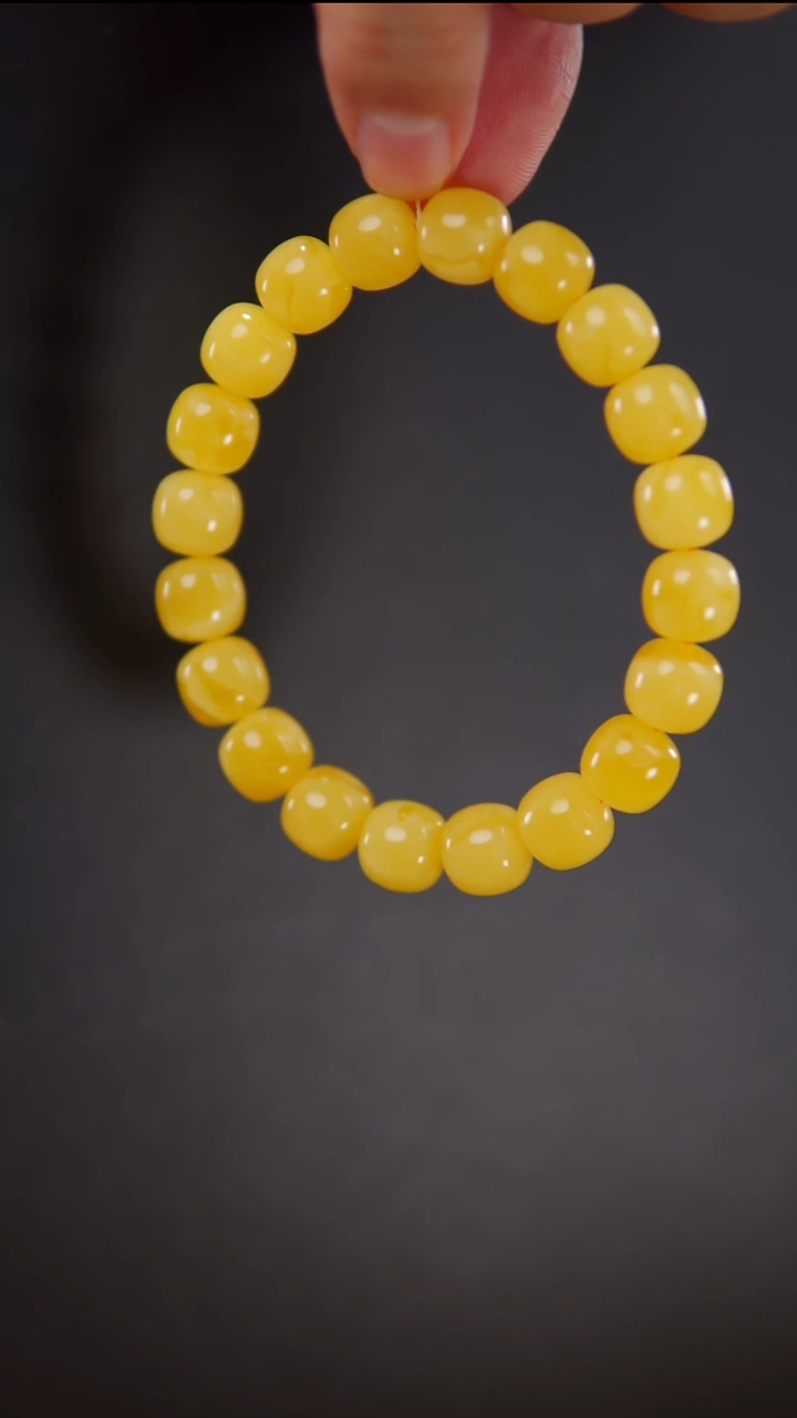 手链蜜蜡未镶嵌17.05焦皮料老型手串