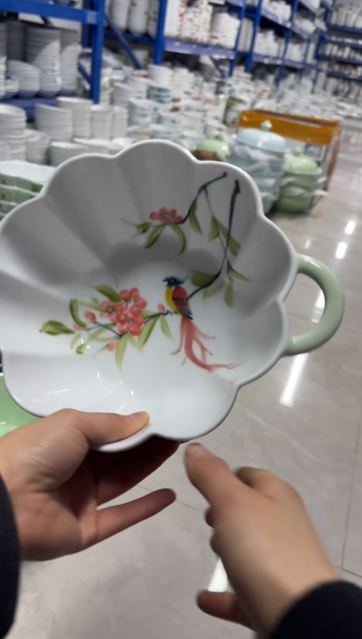 景德镇高温陶瓷食品级手绘釉中彩-南瓜汤碗