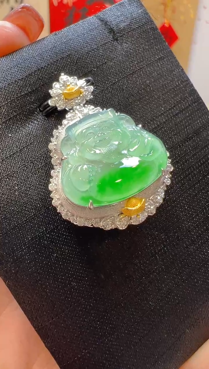 【闪购商品】翡翠吊坠(不含链)18K金镶嵌多样性团购发一件