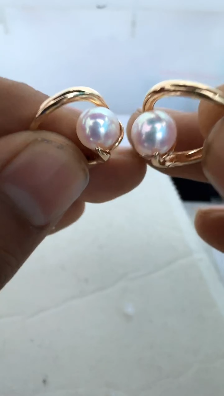 【闪购商品】海水珍珠耳饰银S925镶嵌耳扣