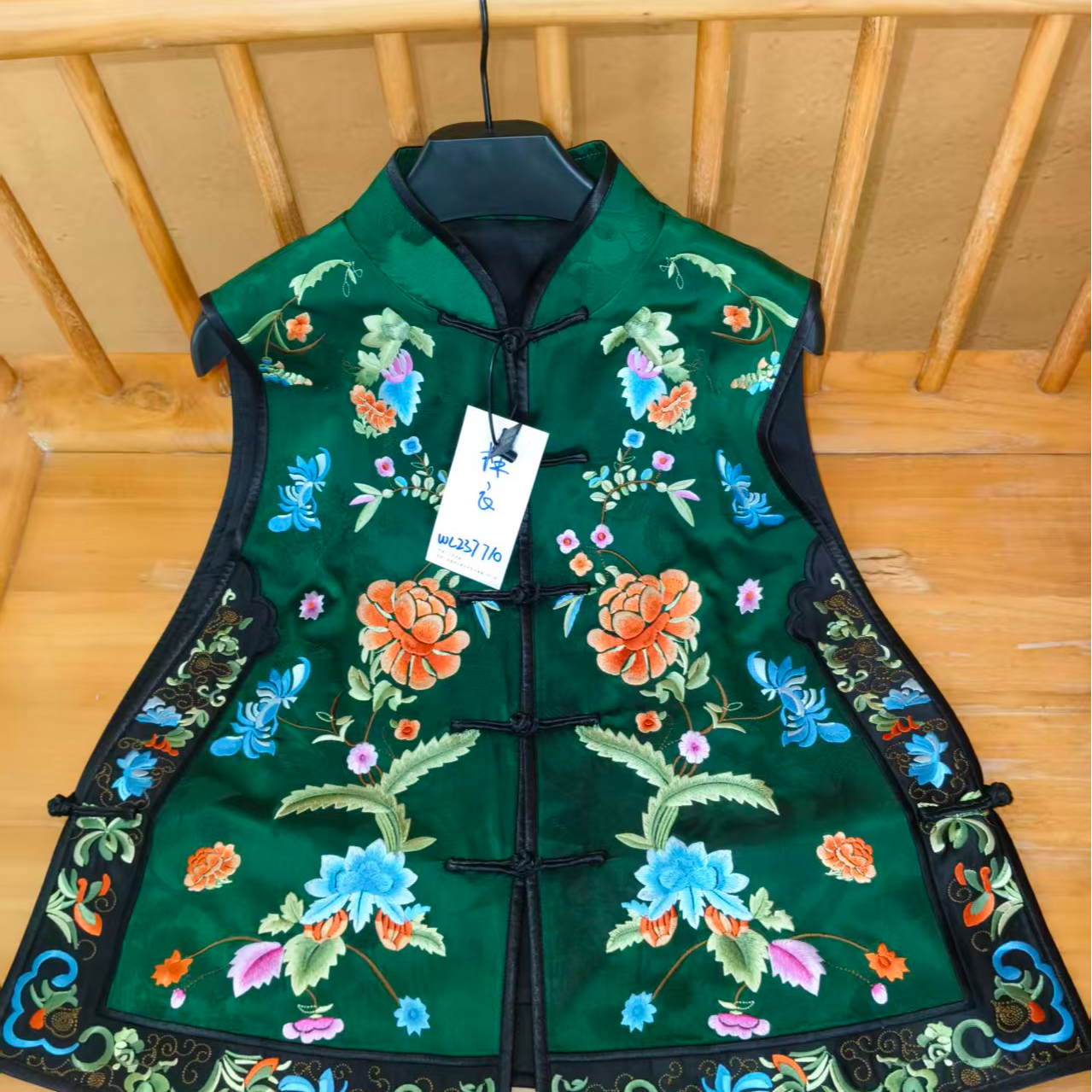 【美锦家】新中式国风女款中襟马甲237710打版样衣NO退NO换上衣