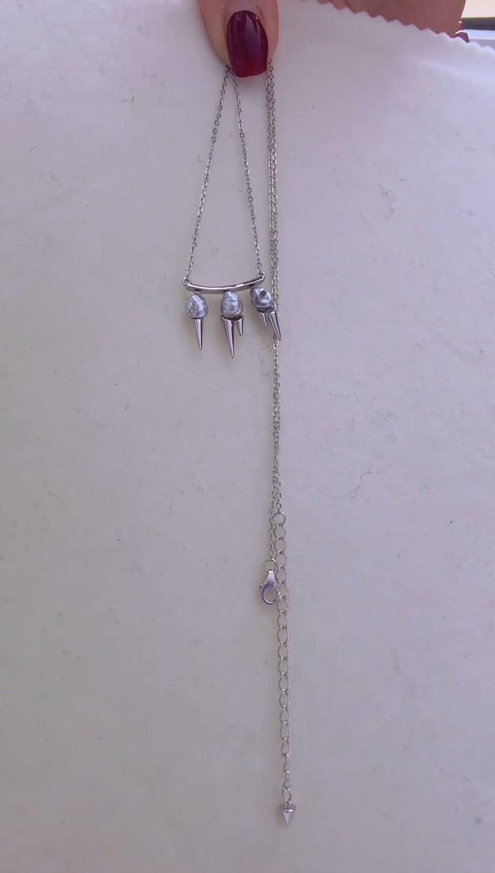 【闪购商品】海水珍珠颈饰未镶嵌大溪地keshi5-6mm+S925银