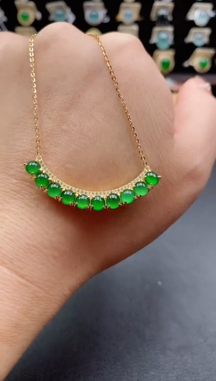 套链银S925镶嵌翡翠1