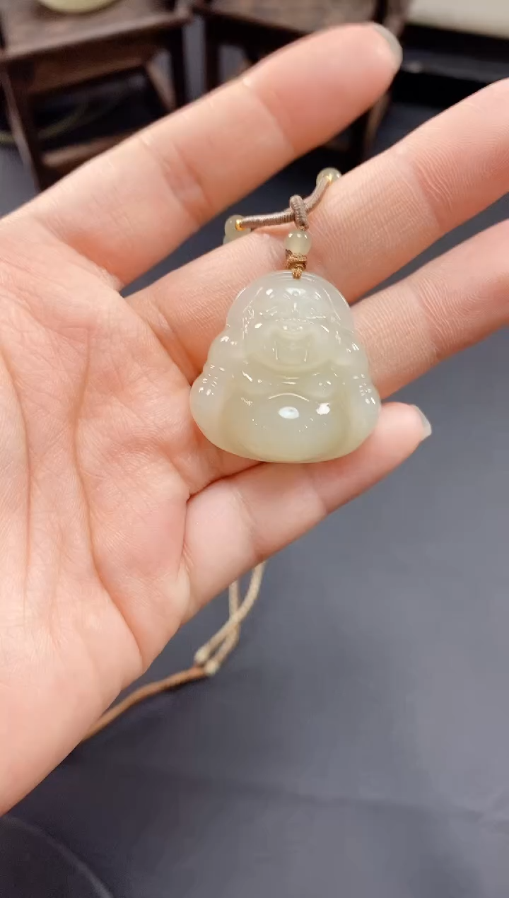 【闪购商品】和田玉颈饰未镶嵌晴白佛公SG-FG-30