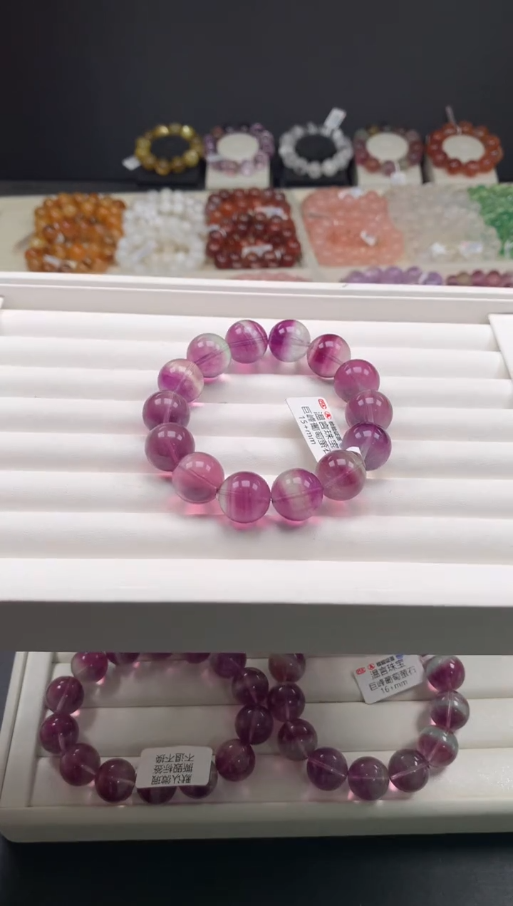 【闪购商品】萤石手链未镶嵌萤石15MM A61