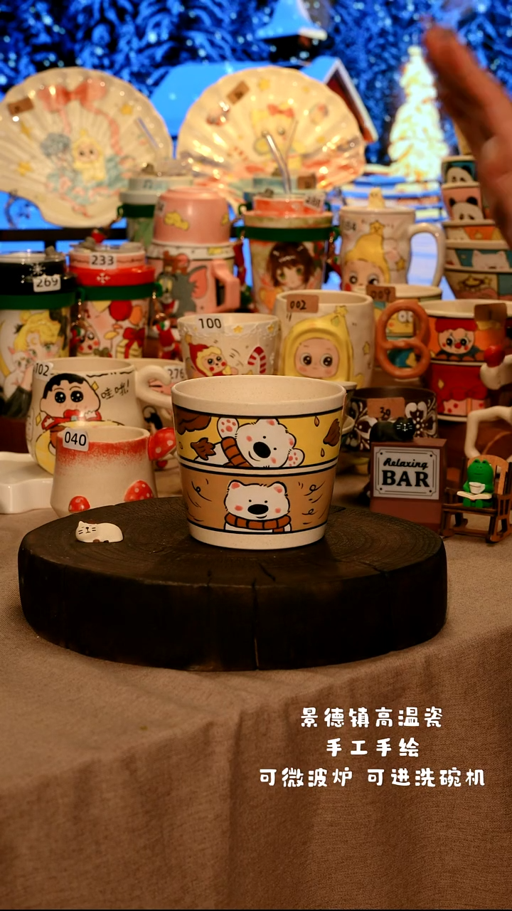 陶瓷066景德镇设计师款高温陶瓷手工手绘