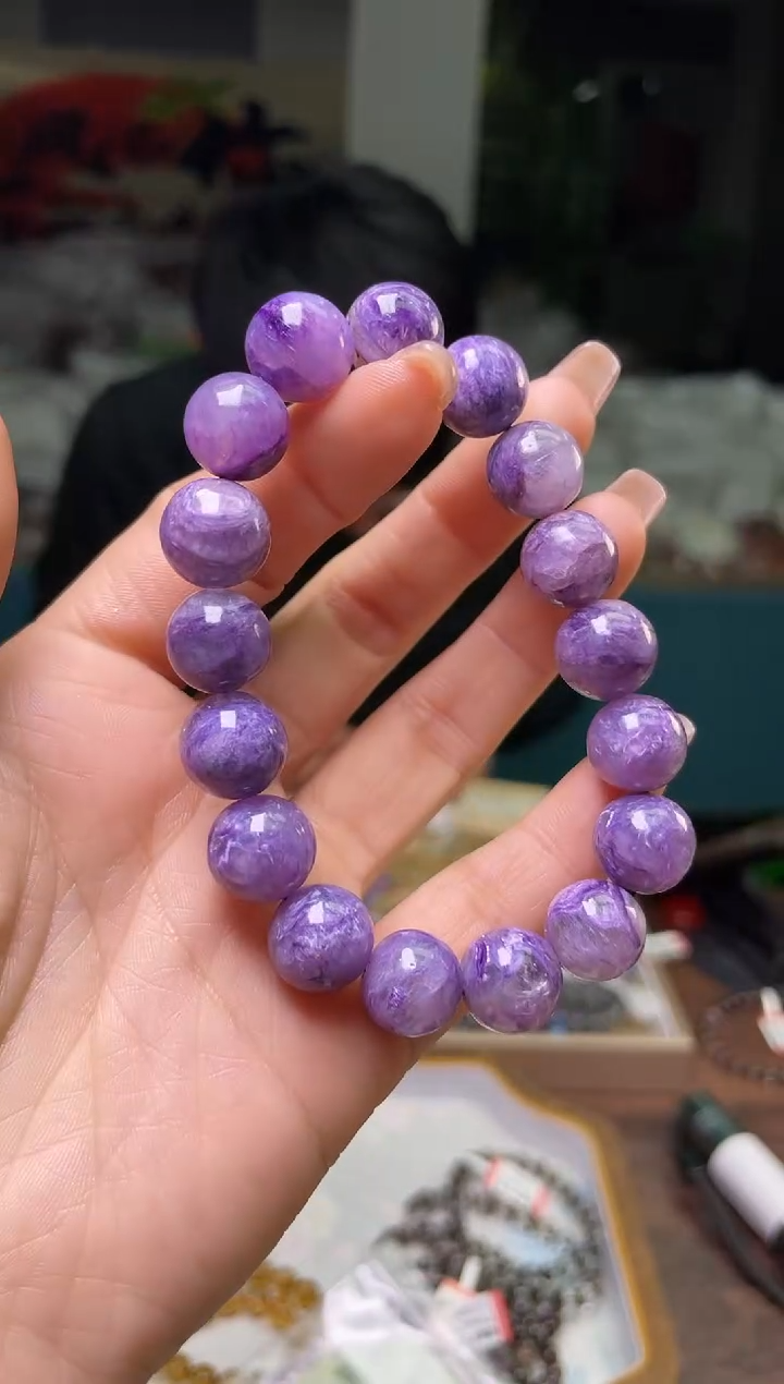 【闪购商品】查罗石（紫龙晶）手串12/904未镶嵌多样性发一件