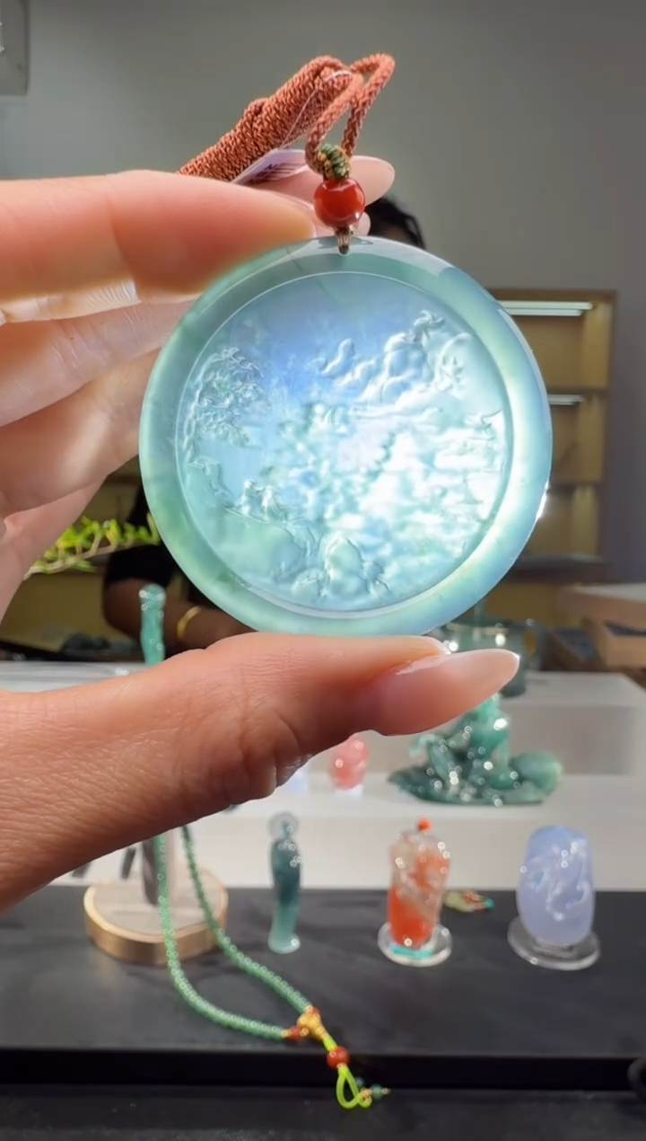 吊坠(不含链)未镶嵌翡翠山水