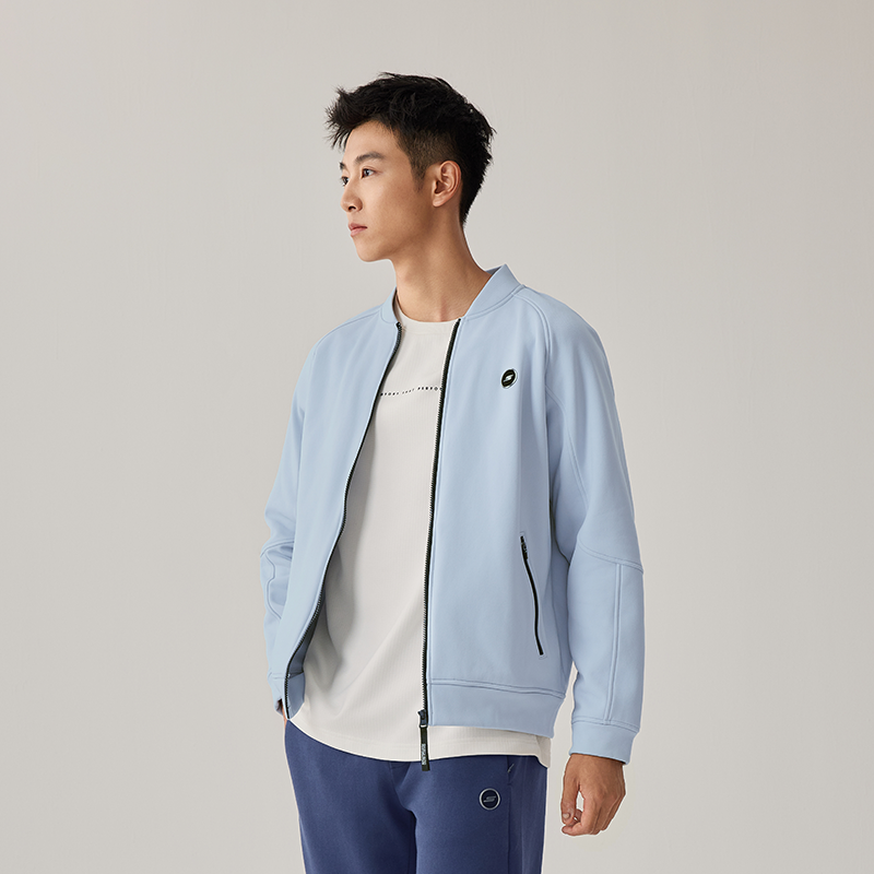 Skechers斯凯奇日常百搭针织外套男2025新款舒适柔软加绒运动茄克
