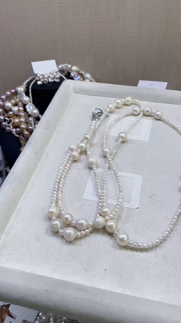 未镶嵌毛衣链淡水珍珠【纯恬饰品】