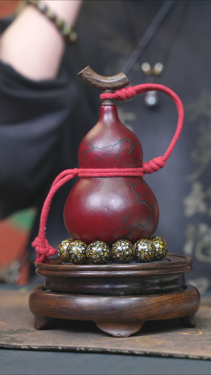 【闪购商品】YG148大漆酒葫芦不包手串及旋转底座