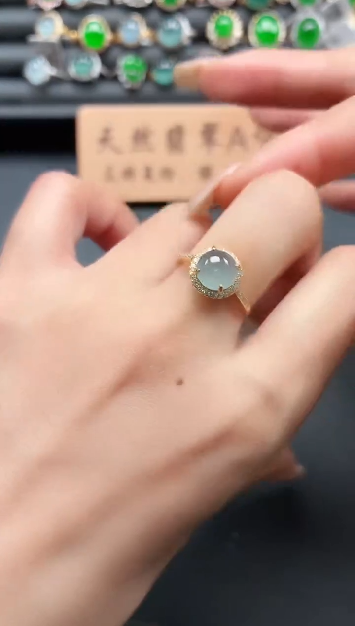 银S925镶嵌戒指翡翠1111