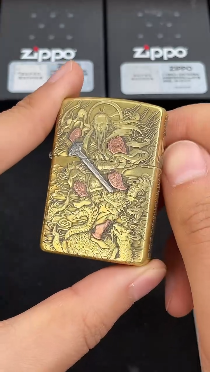 铜zippo黄铜盔甲真武大帝