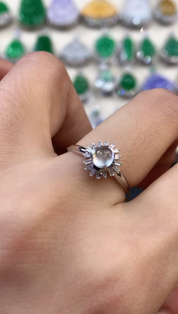 【闪购商品】翡翠戒指18K金镶嵌 C14