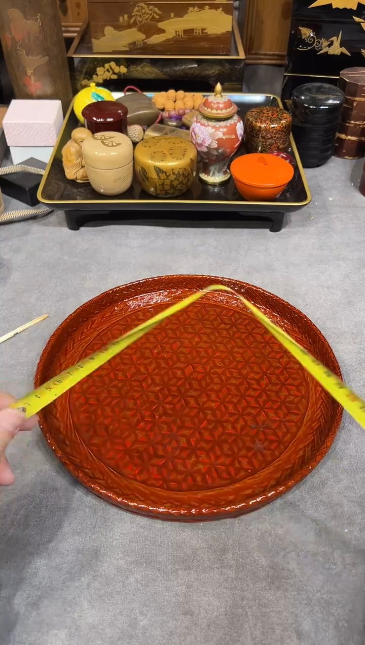 篮胎漆 竹编茶盘