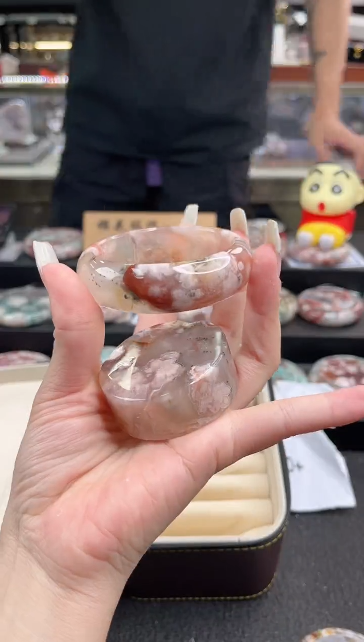 未镶嵌手镯石英质玉54圈口 （赠品镯心）2