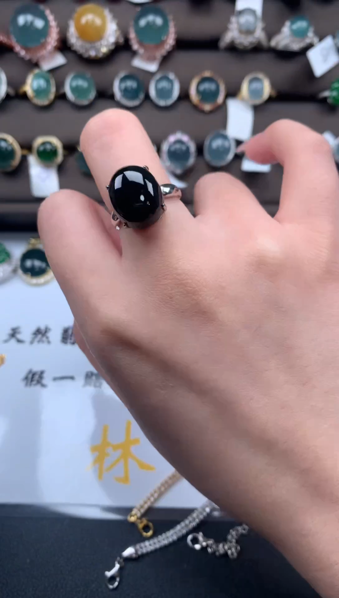 【闪购商品】翡翠戒指银S925镶嵌512412