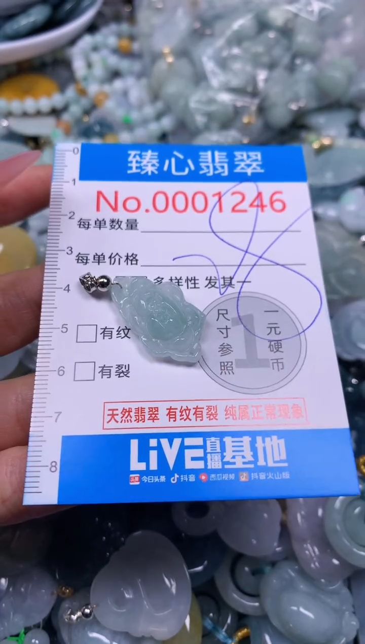 【闪购商品】翡翠颈饰未镶嵌含绳0001246