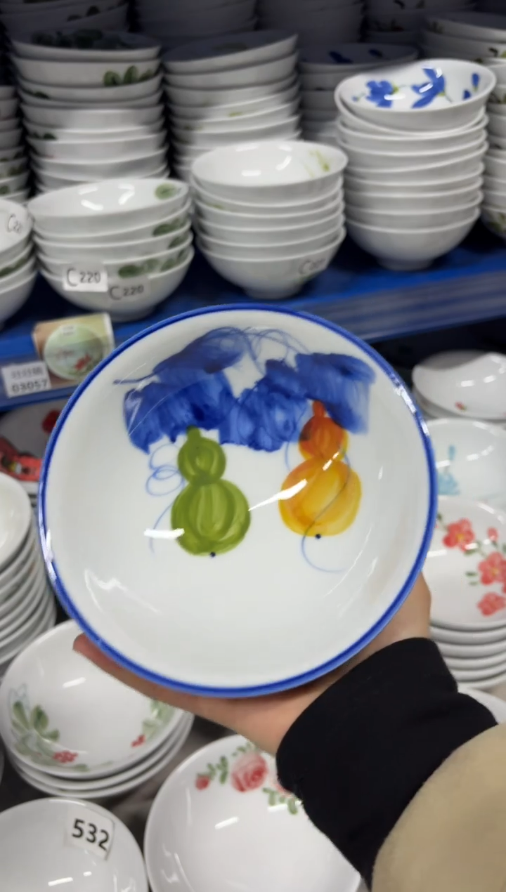 景德镇高温陶瓷食品级手绘釉中彩-壮壮碗