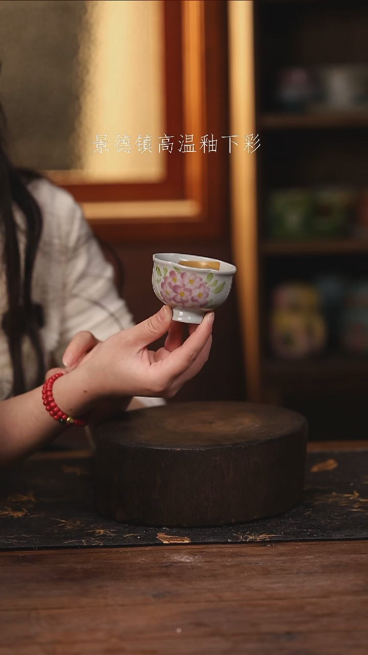 陶瓷景德镇高温釉下手绘陶瓷@L020@