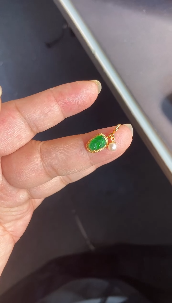 吊坠(不含链)银S925镶嵌翡翠1